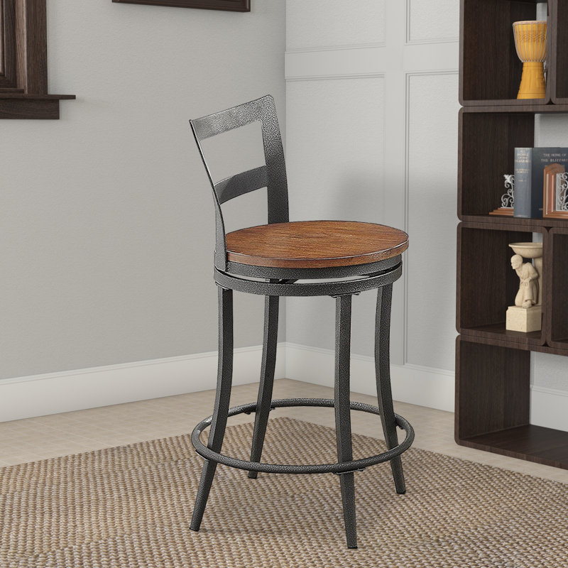17 Stories Kinsley Swivel 24'' Counter Stool & Reviews Wayfair